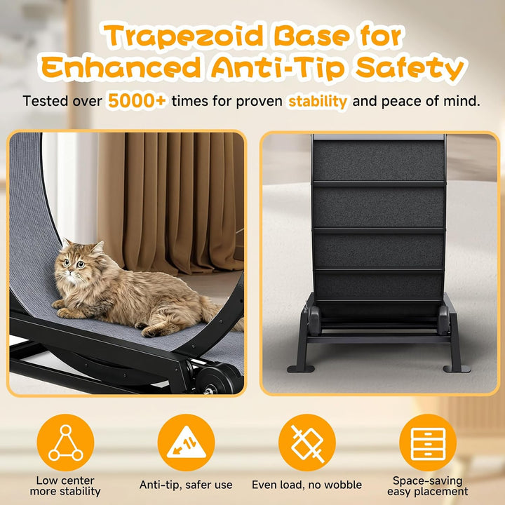 GTPLAYER Katzenlaufrad, laufrad Katze, Extra grosser 110 cm, ultraleises Laufrad mit Abnehmbarer Tep