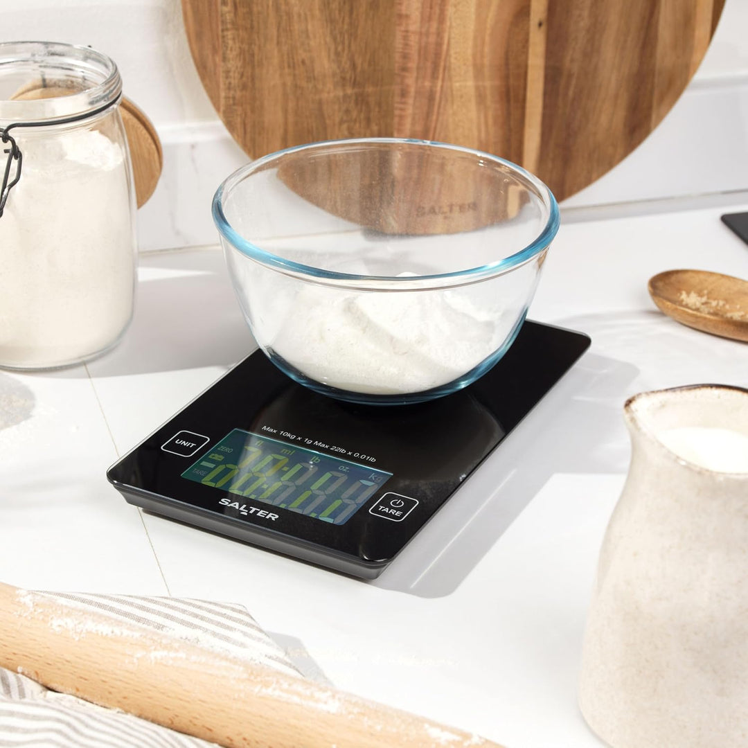 Salter Küchenwaage mit hoher Kapazität – 10 kg Kapazität, grosse Digitalanzeige, Funktion Zero, miss