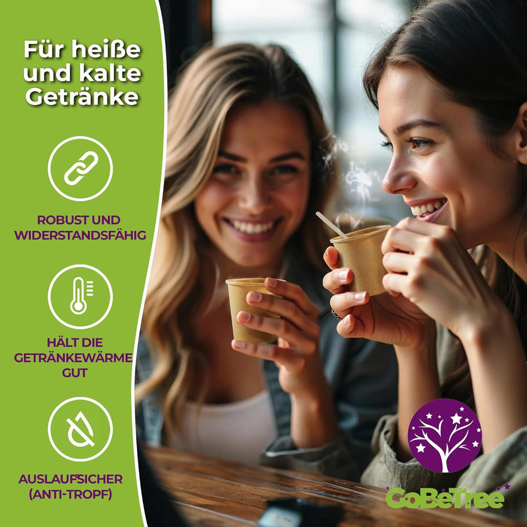 GoBeTree 400 Einweg-Kaffeebecher aus Kraftkarton mit 120 ml / 4 oz Fassungsvermögen, Einweg-Kaffeebe