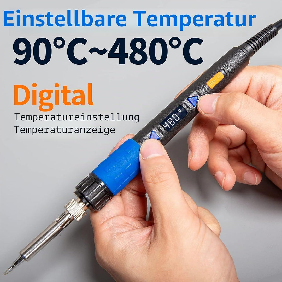 YIHUA 928D-III Tragbares digitales Lötkolben-Set mit Temperaturstabilisierungsfunktion und LED-Displ