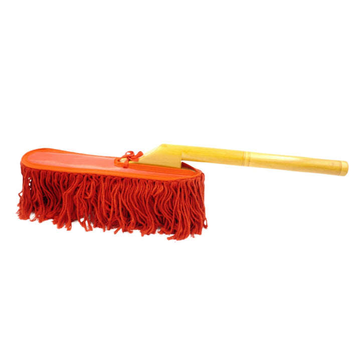 Car Duster California Style – Rot, 62cm, Baumwolle, Holzgriff, Waschbarer Reinigungskopf