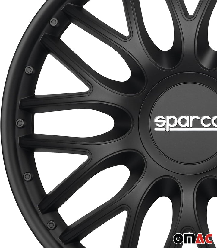 Sparco SPC1596BK Set Wheel Covers Roma 15-inch Black, Pulgadas ROMA 15 zoll SCHWARZ, ROMA 15 zoll SC
