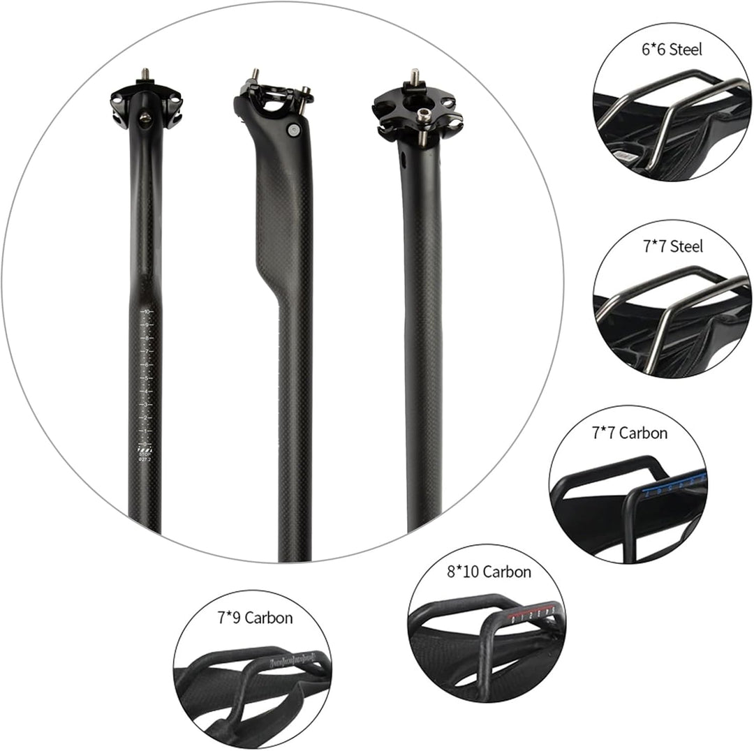 Sattelstütze Carbon Rennrad，Alfa Pasca MTB sattelstütze 27.2/30.8/31.6mm Carbon Seatpost Offset Schw