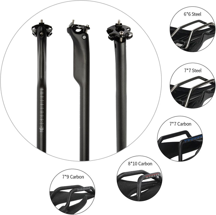 Sattelstütze Carbon Rennrad，Alfa Pasca MTB sattelstütze 27.2/30.8/31.6mm Carbon Seatpost Offset Schw