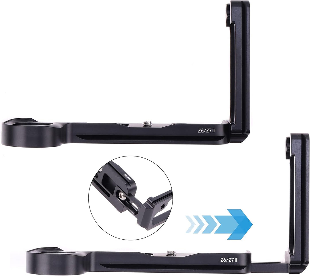 L Winkle für Nikon Z6 Z7, Hersmay Aluminium QR Schnellwechselplatte L Halterung Handgriff L Bracket