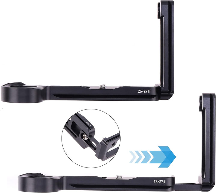 L Winkle für Nikon Z6 Z7, Hersmay Aluminium QR Schnellwechselplatte L Halterung Handgriff L Bracket