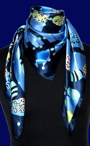 Lorenzo Cana Marken Seidentuch Damentuch aus 100% Seide Barock mit Paisleymuster Tuch Schal Markentu