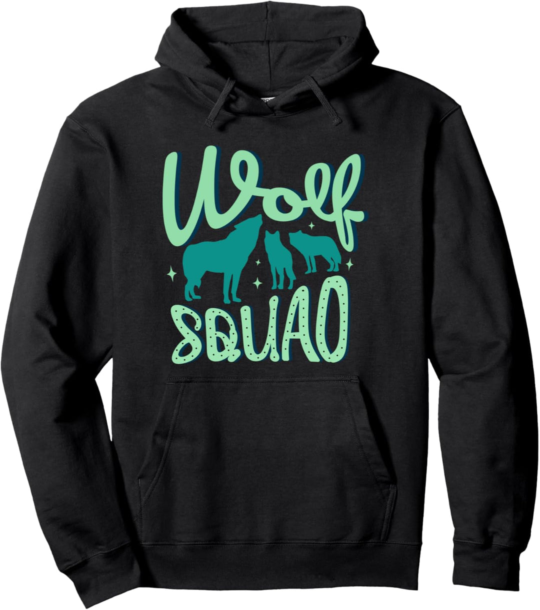 Natur Wald Tier Wildtiere Wolfsrudel Pullover Hoodie