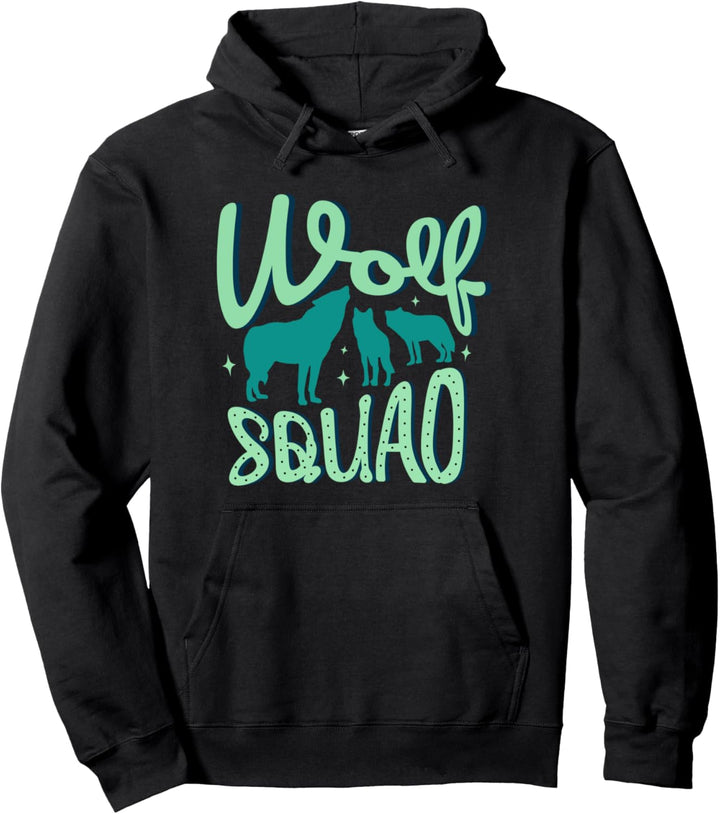 Natur Wald Tier Wildtiere Wolfsrudel Pullover Hoodie