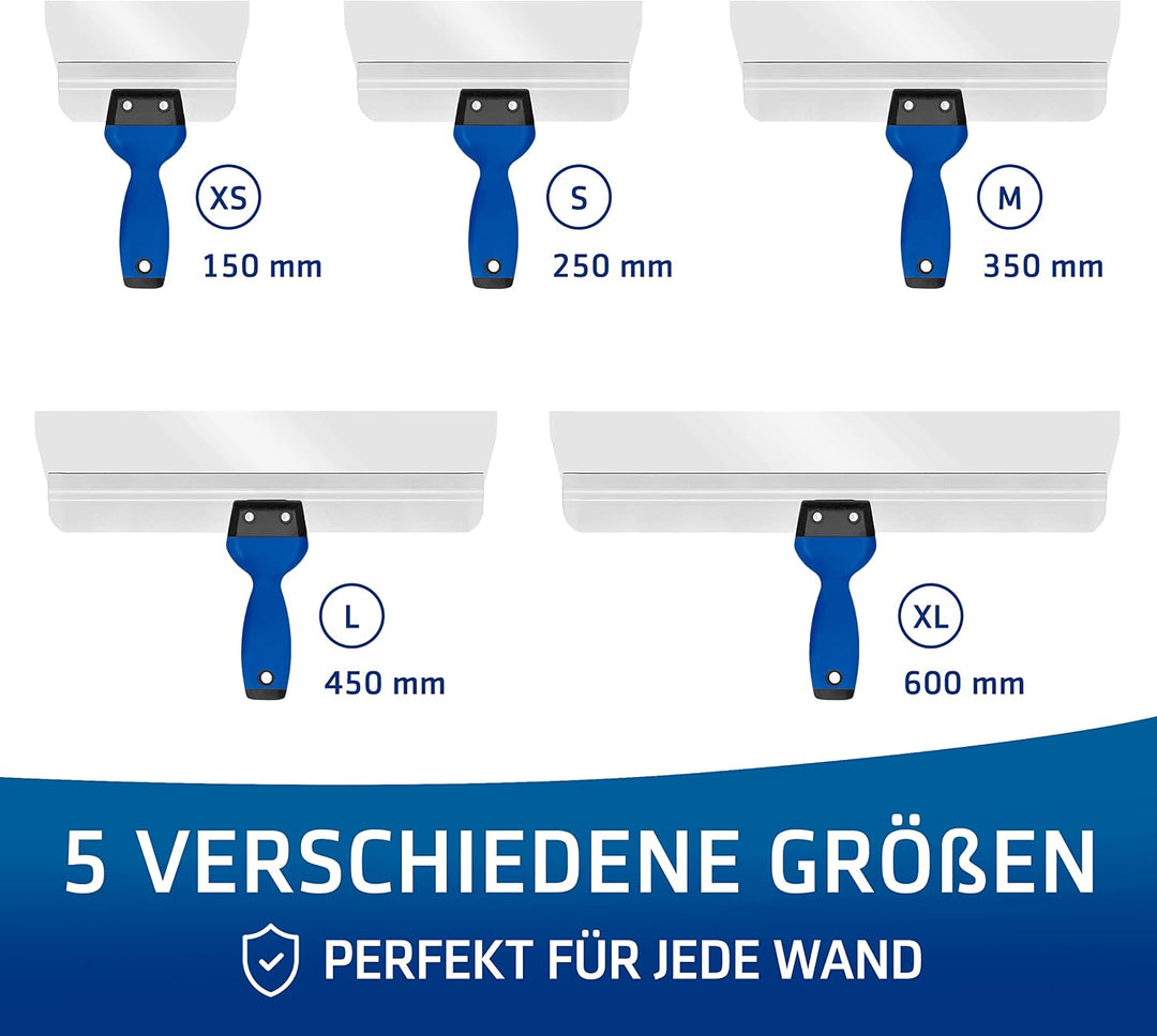 HOGARD Flächenspachtel aus Rostfreiem Stahl mit Weichem | Ergonomischem Griff - Perfektes Spachtelwe