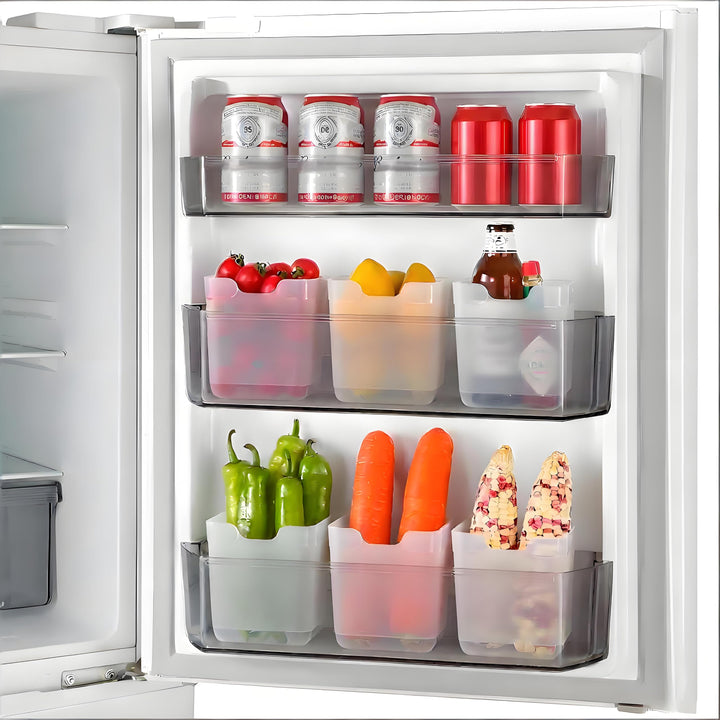 6er Pack Kühlschrank Organizer Aufbewahrung Boxen Set, Fridge Organizer Schublade Ordnungssystem Sta