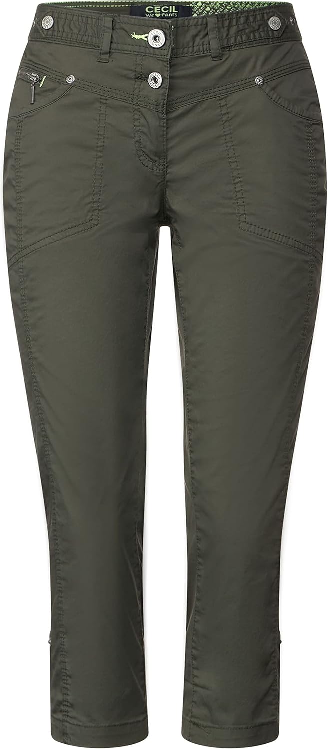 Cecil Damen 3/4 Sommerhose Casual 27W / 22L Utility Olive, 27W / 22L Utility Olive