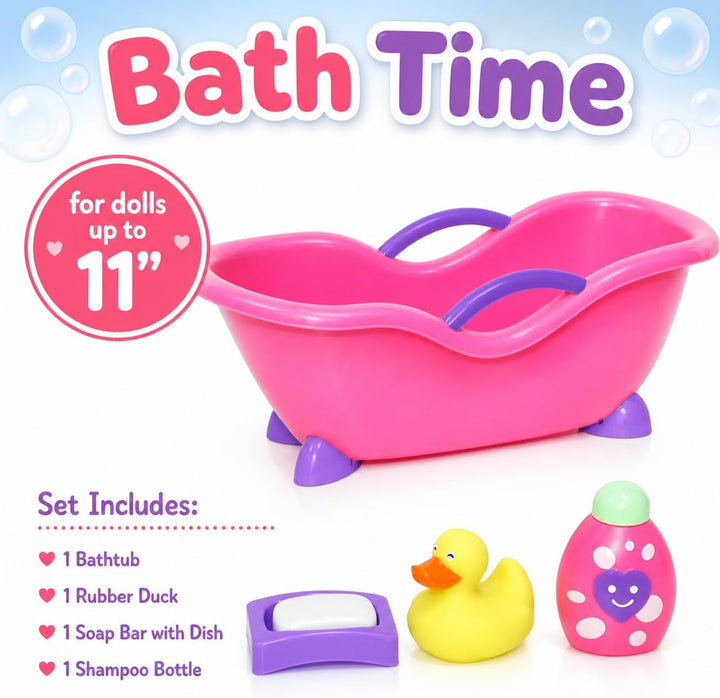 JC TOYS - Accessories 81453 Puppenzubehör, Farbset, 3 Stück, Rosa, 33 cm