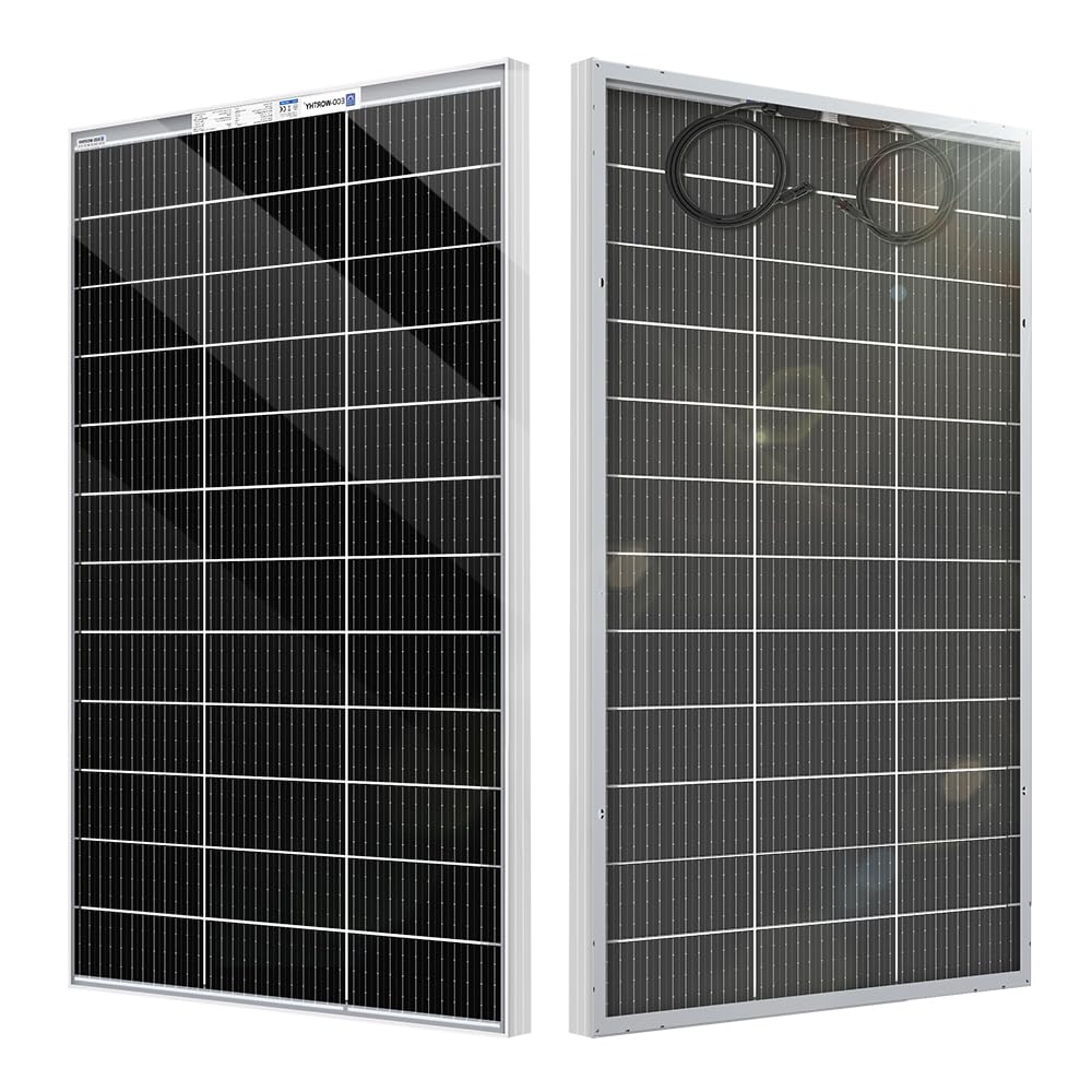 ECO-WORTHY Bifaziales Solarpanel120W 18V, Monokristallin Solarmodul für 12V Batterien, Photovoltaik,
