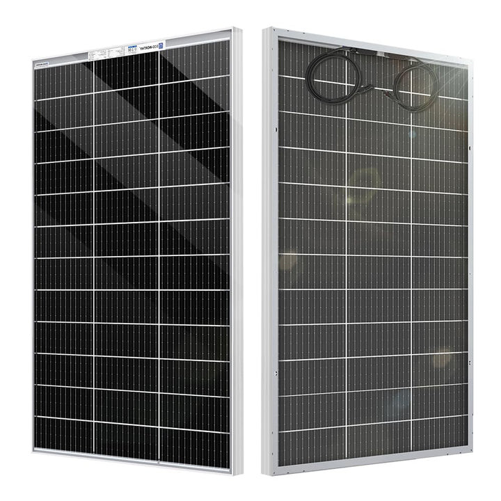 ECO-WORTHY Bifaziales Solarpanel120W 18V, Monokristallin Solarmodul für 12V Batterien, Photovoltaik,