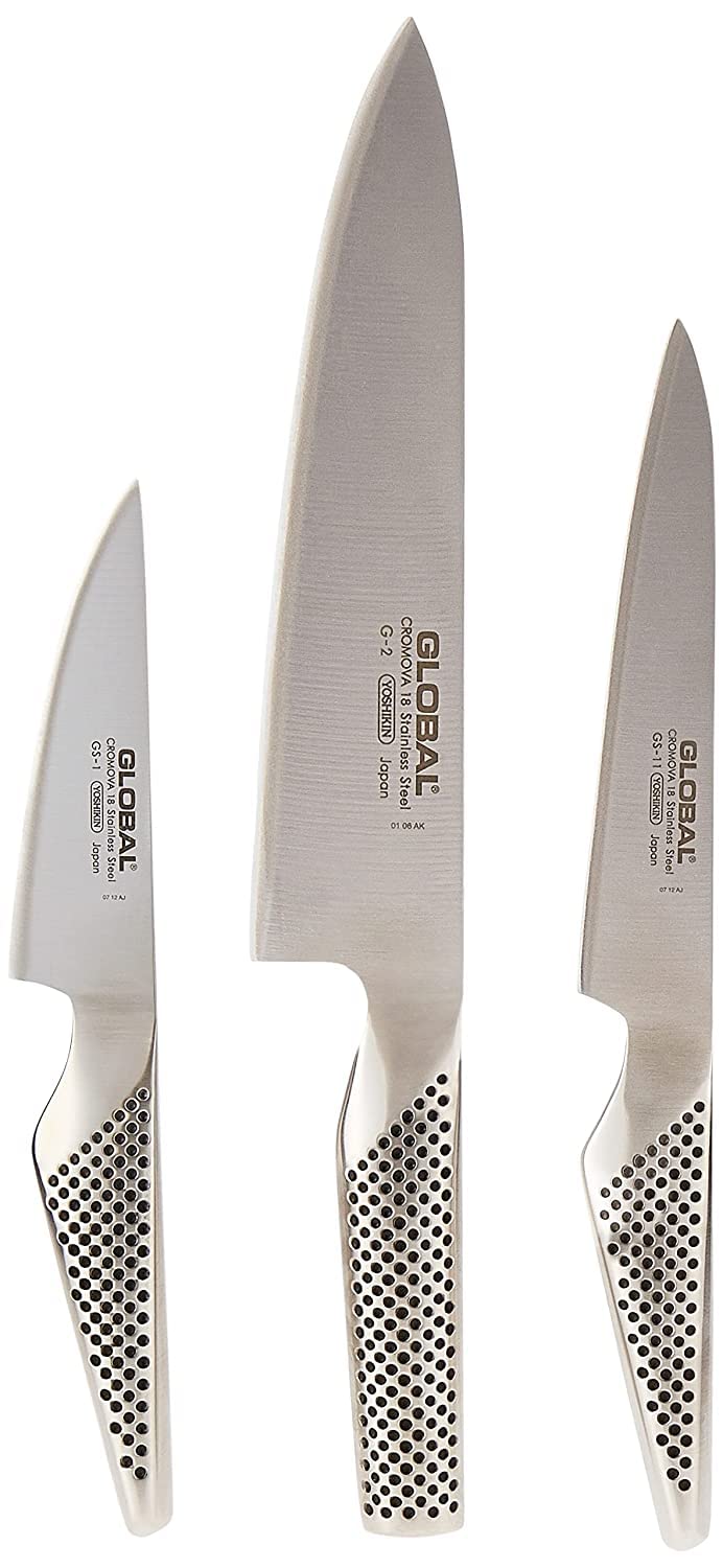 G-2111 Global Yoshikin Messerset Kochmesser + Putzmesser + flexibles Filetiermesser