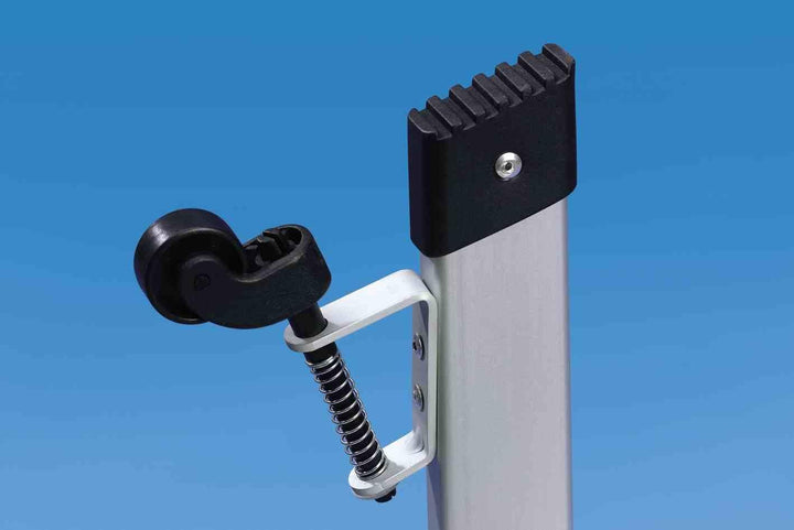 Wedo 2151 Mobile Trittleiter (aus AluMinium, (mit Rollen Tragkraft 150 kg, silber