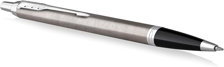 Parker IM Duo-Geschenkset mit Kugelschreiber & Tintenroller | Brushed Metal mit Goldzierteilen | Nac