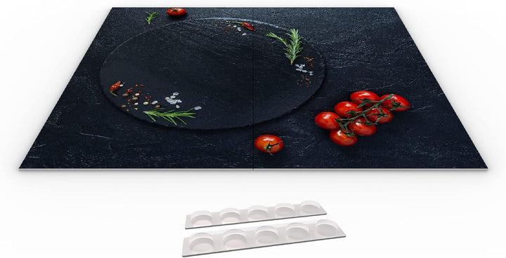 ALLboards Spritzschutz aus Glas TOMATEN, MIT TOMATEN 60x65cm Küchenrückwand aus Echtglas, für Küche,