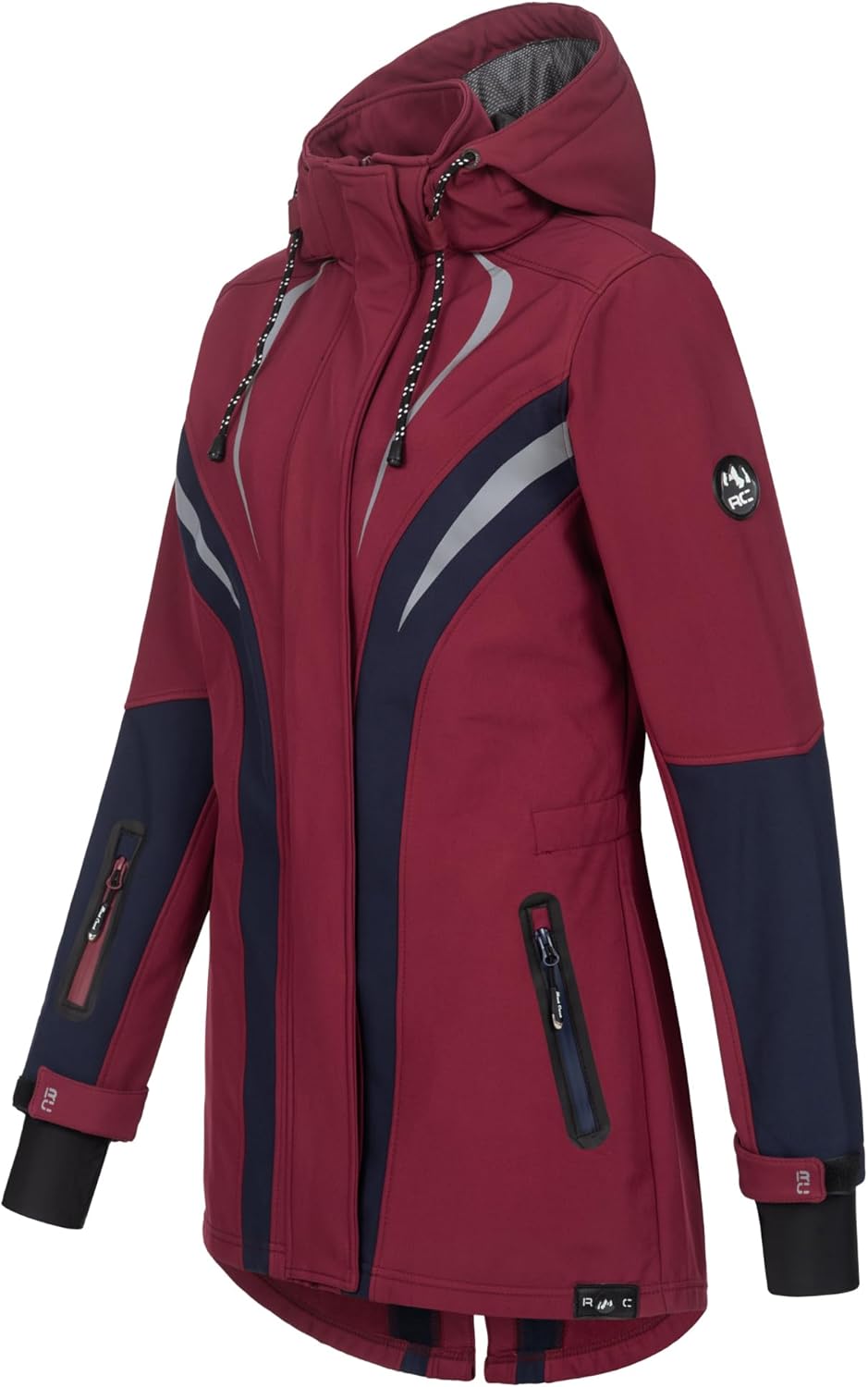 Rock Creek Damen Softshell Jacke Mantel D-492 5XL Weinrot, 5XL Weinrot