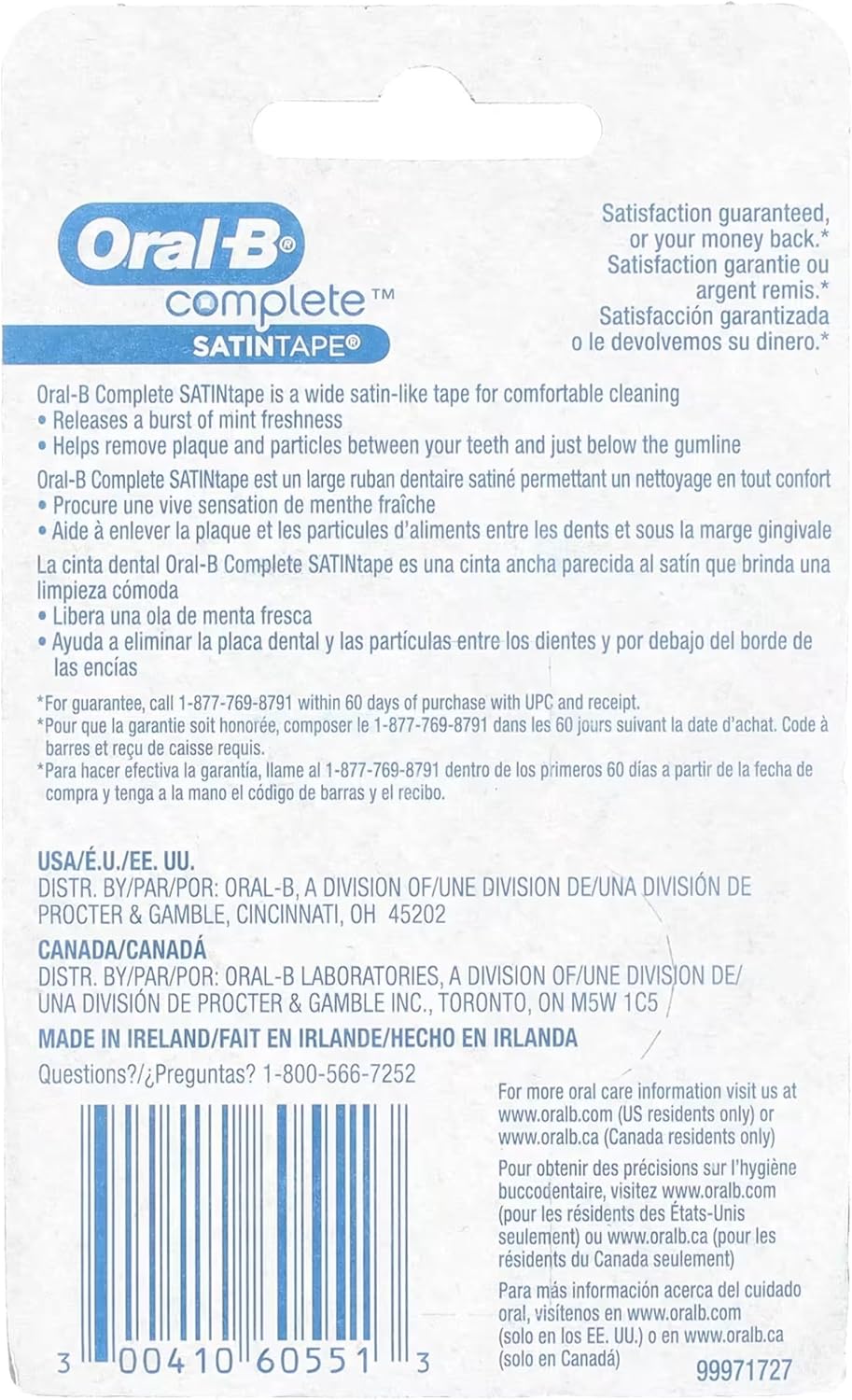 Oral-B Oral-B Satinband, Zahnseide, 25 m, 6 Stück Minze 25.00 m (6er Pack), Minze 25.00 m (6er Pack)