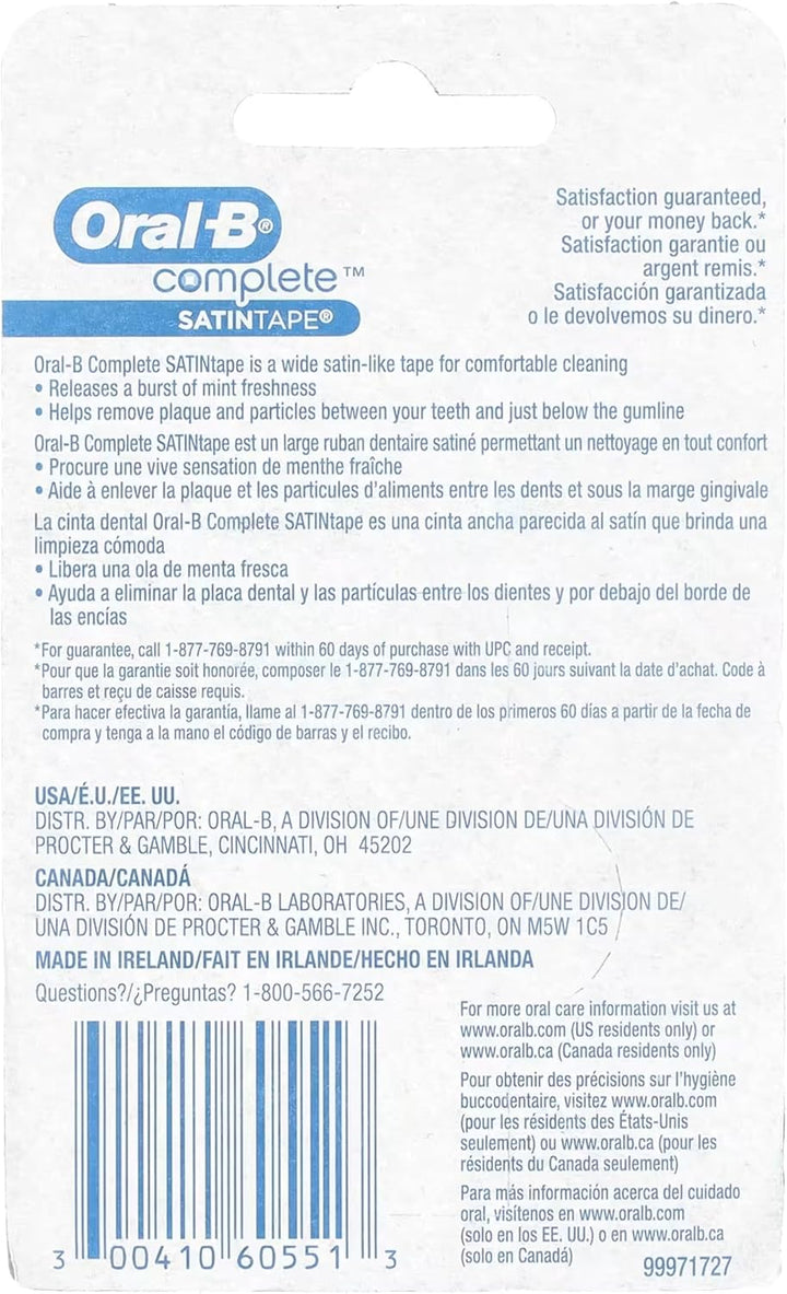 Oral-B Oral-B Satinband, Zahnseide, 25 m, 6 Stück Minze 25.00 m (6er Pack), Minze 25.00 m (6er Pack)