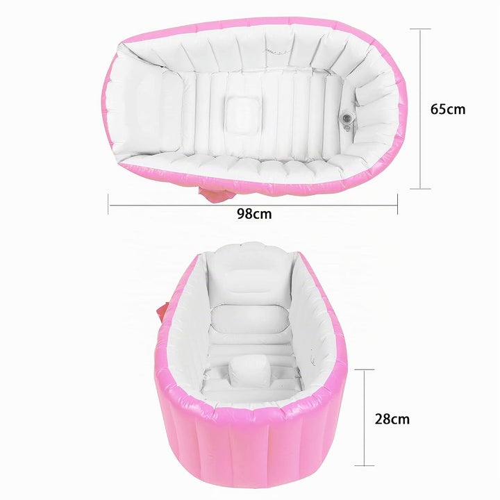 Aufblasbare Badewanne Baby Babybadewanne Babywanne Aufblasbar mit Luftpumpe und Duschhaube für Baby,