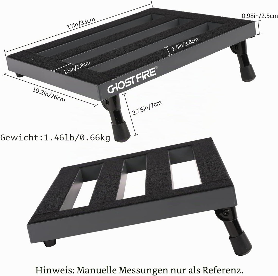 Ghost Fire Gitarren-Pedalboard aus Aluminiumlegierung, superleichtes Effekt-Pedalboard mit Tragetasc