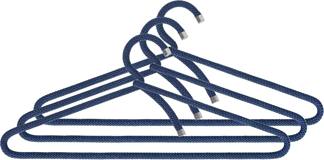 Peppermint Products Rope Hanger | 3er Textil-KLEIDERBÜGEL-Set aus Seil | Rutschfester Designer-Bügel