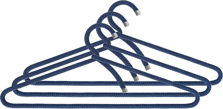 Peppermint Products Rope Hanger | 3er Textil-KLEIDERBÜGEL-Set aus Seil | Rutschfester Designer-Bügel
