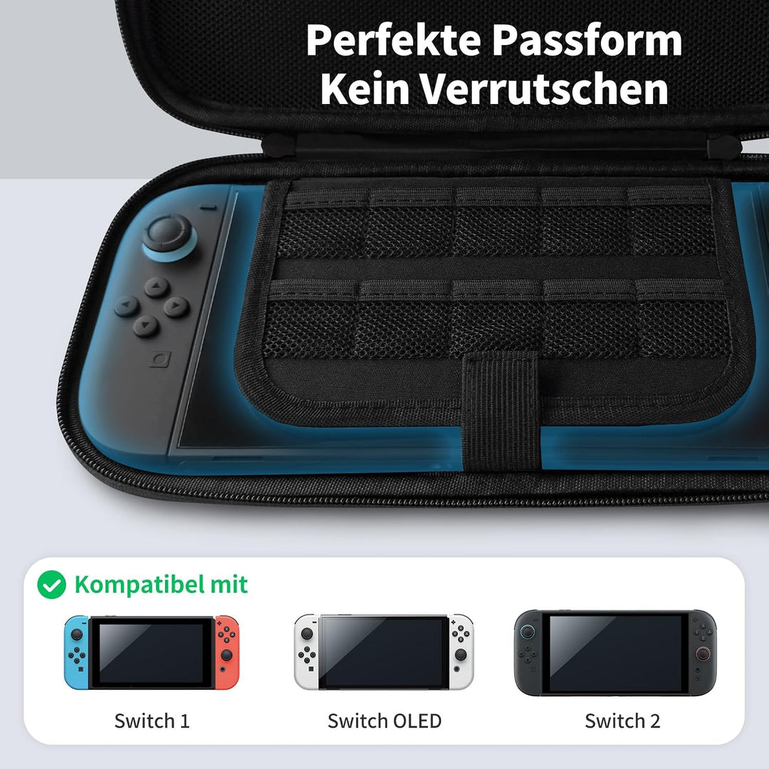 Switch 2 Tasche Zubehör Kompatibel mit Nintendo Switch 2/OLED Bundle, Enthält eine 1x Slim Case Trag