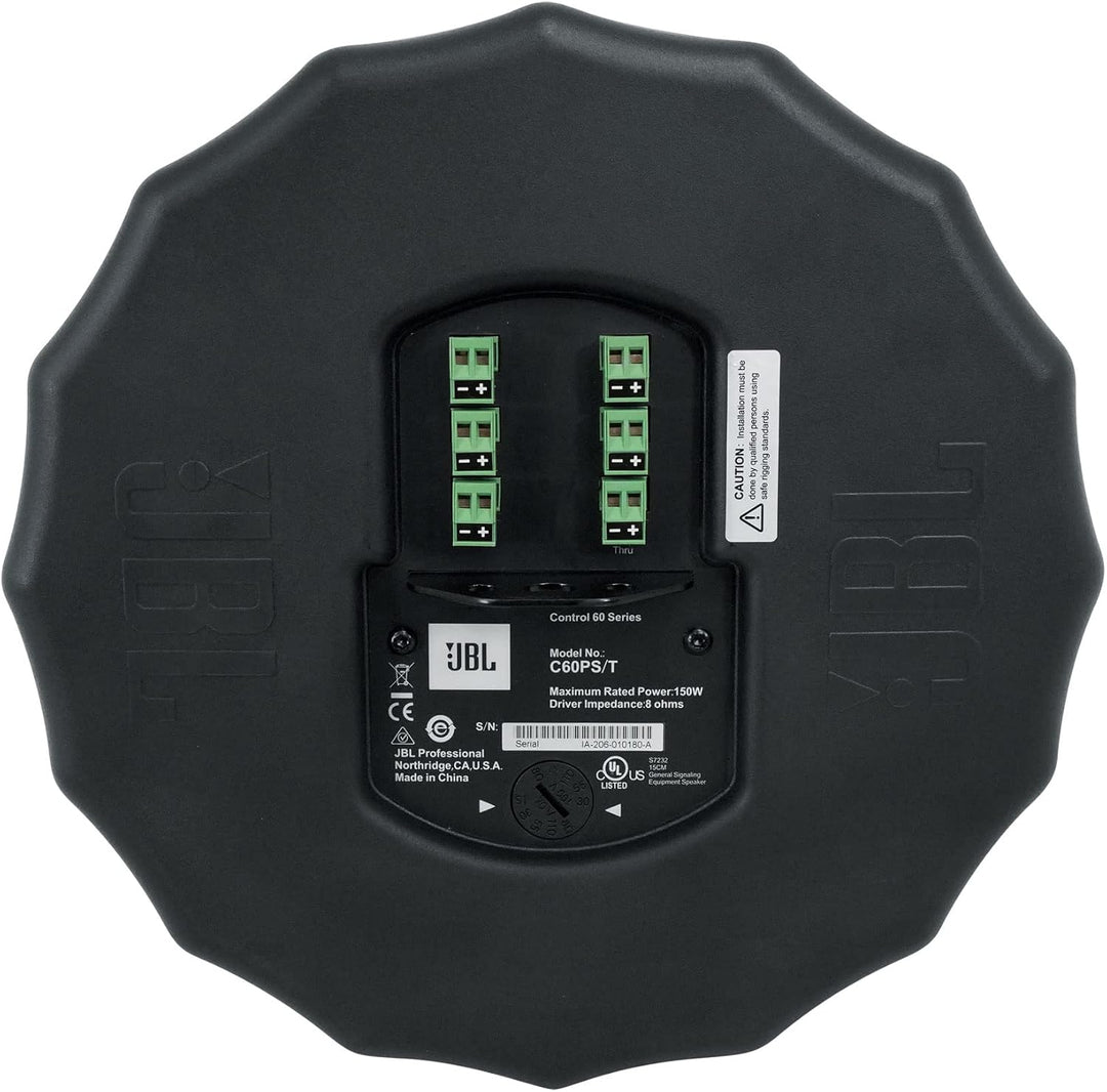 JBL Professioneller C60PS/T Hängender Subwoofer mit passiver Frequenzweiche, schwarz, paarweise Schw