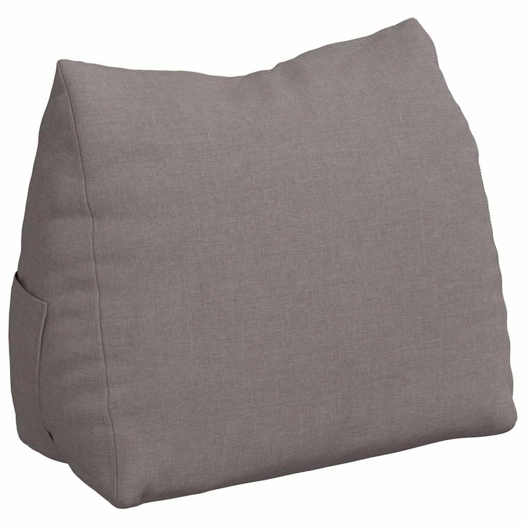 vidaXL Rückenkissen Taupe 45 x 20 x 35 cm Stoff, Kissen für Wohnzimmer, moderner Bezug, abnehmbare B