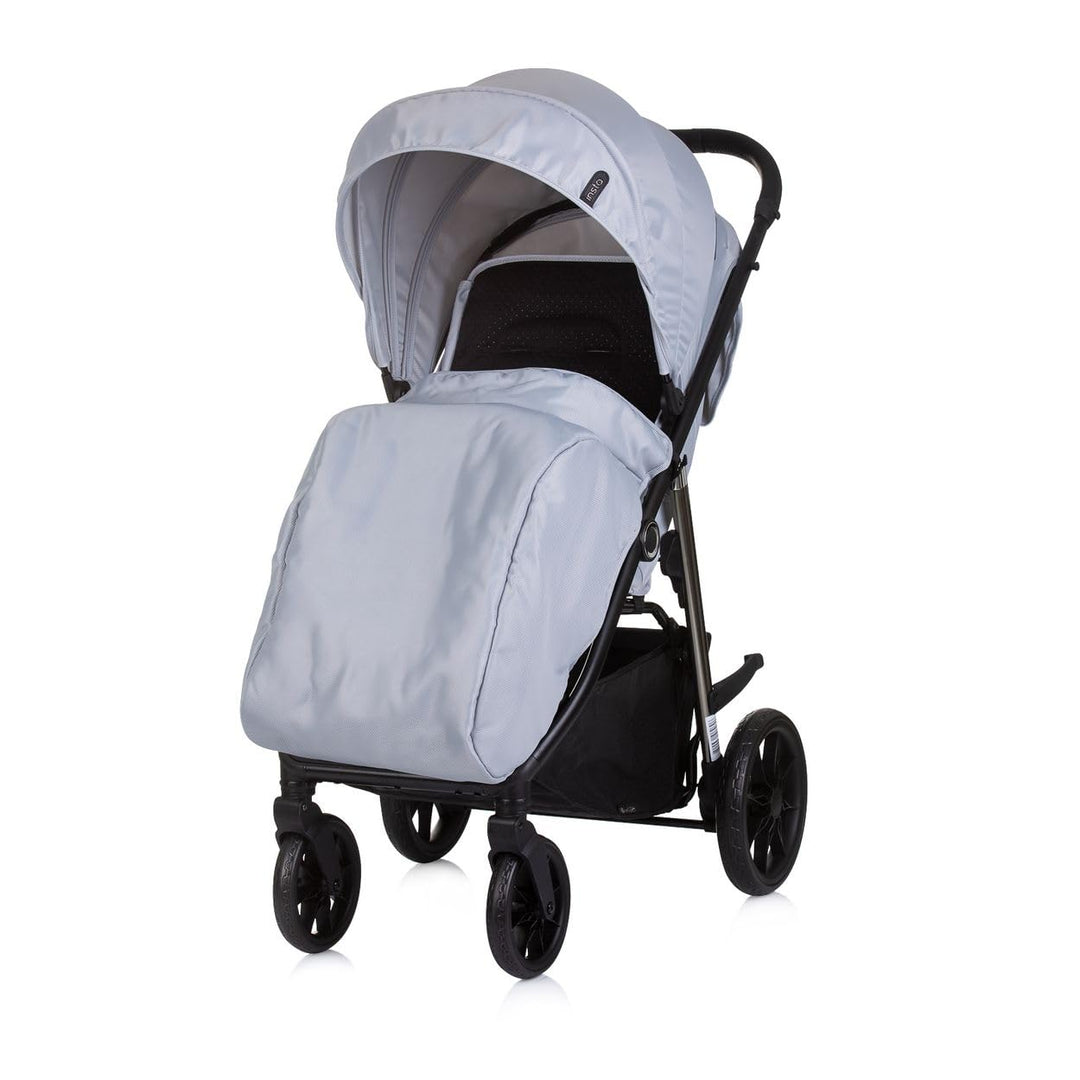 Chipolino Kinderwagen Buggy Insta, Fussabdeckung, Federung, Korb, Gurt, klappbar grau, grau