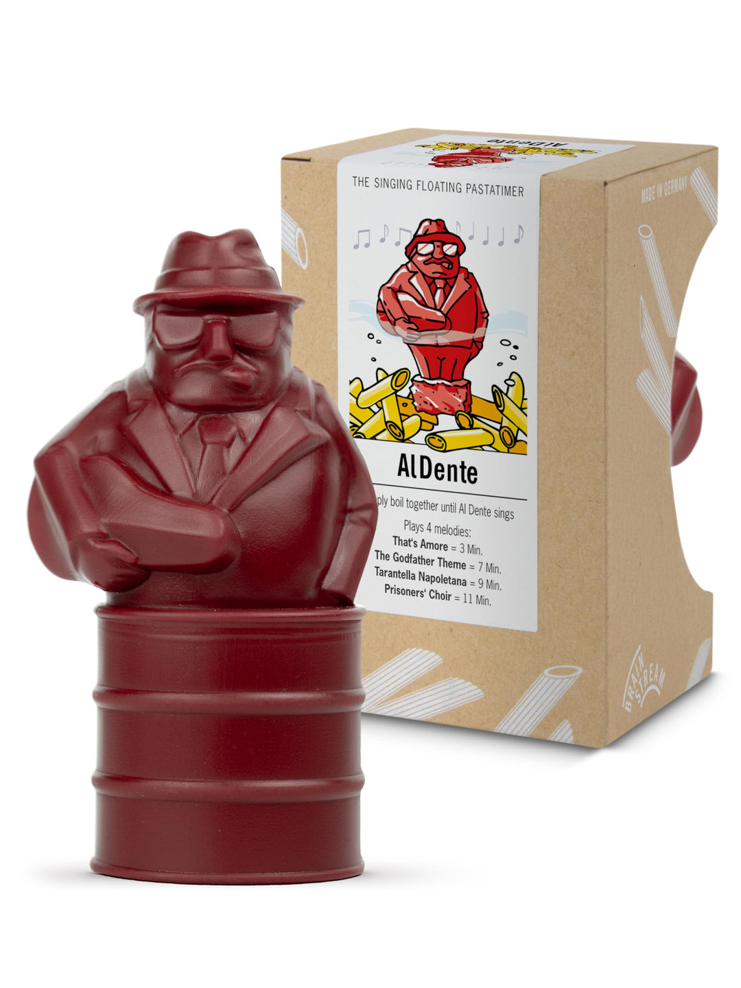 Al Dente rot - Singender Pastatimer zum Mitkochen - Pastatimer für alle gängigen Nudelsorten - itali