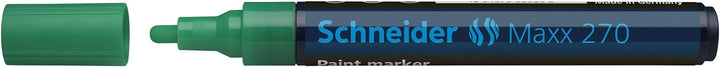 Schneider Maxx 270 Lackmarker (Rundspitze, Spitze austauschbar, 1 - 3 mm) 10er Packung grün, grün