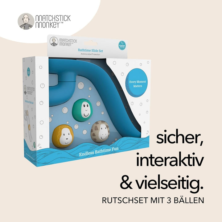 Matchstick Monkey Badewannen Rutsch-Set – Baby Badespielzeug, sensorisches Lernen, leicht zu greifen