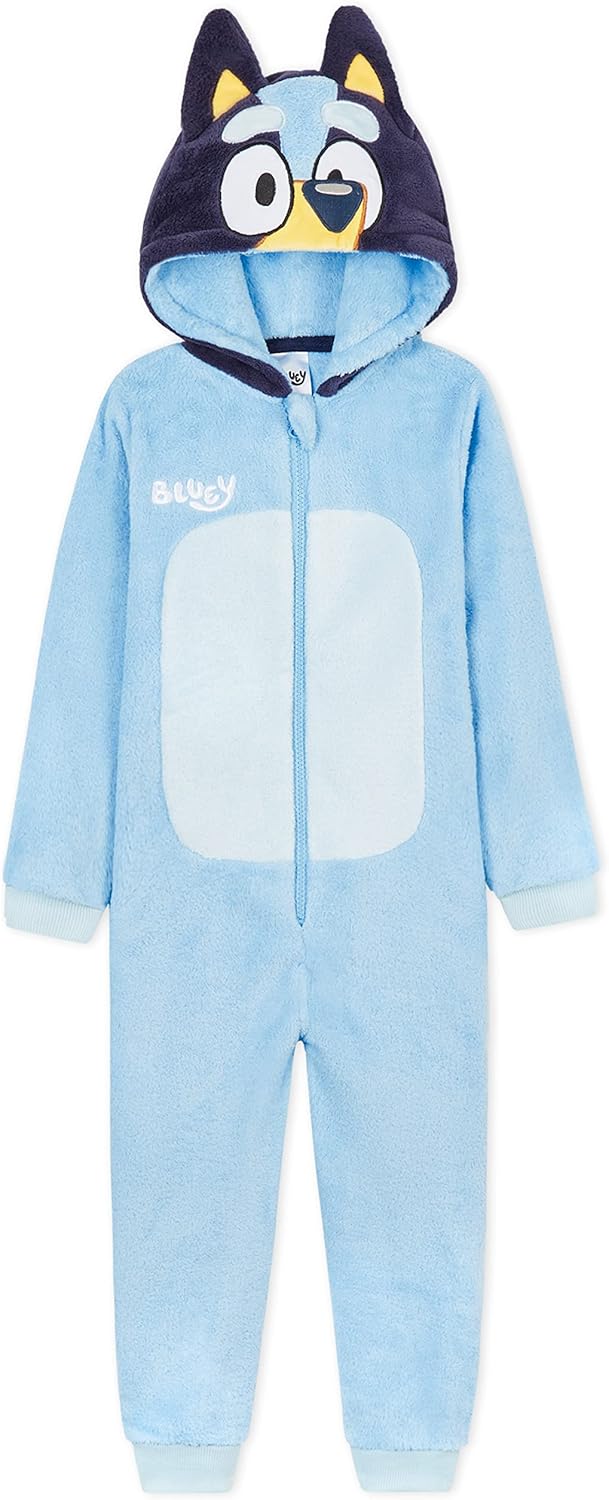 Bluey Jumpsuit Schlafanzug Onesie Mädchen Jungen 2-3 Jahre Blau, 2-3 Jahre Blau