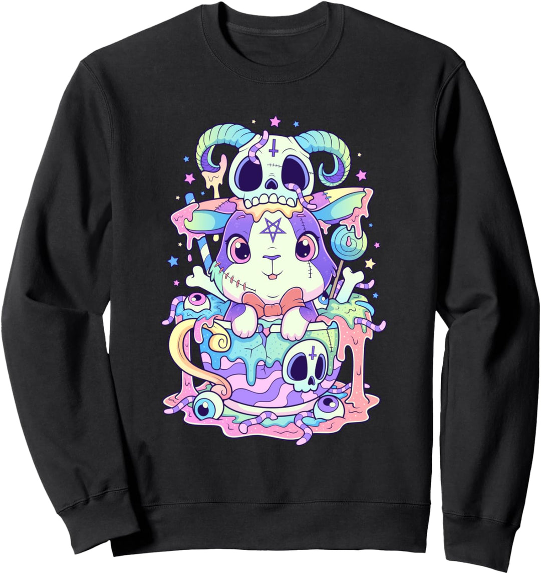 Kawaii Pastell Goth Niedlicher und unheimlicher Hase Sweatshirt