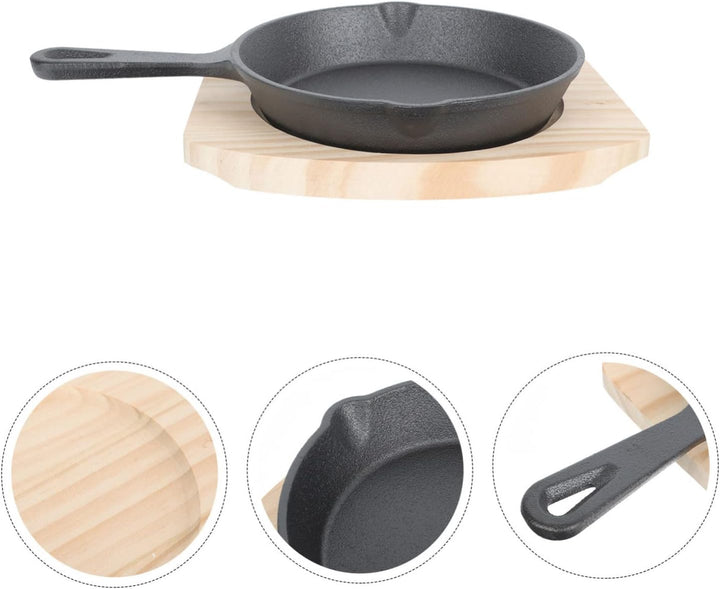 YARNOW 1 Satz Gusseiserne Pfanne Omelettpfanne Bratpfanne Antihaftbeschichtetes Backgeschirr Grillzu