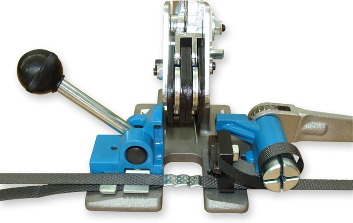 PP-Band Umreifungsset 12 mm - 3000 m Umreifungsband, Reissfestigkeit 135 kg mit Abrollgerät, Spann-