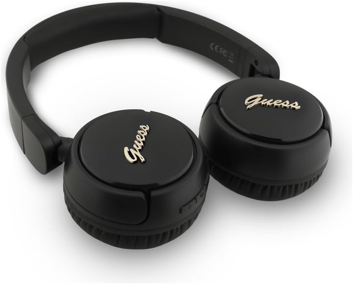 CG MOBILE Guess Bluetooth 5.3 On-Ear-Kopfhörer mit metallischem Logo (Schwarz)