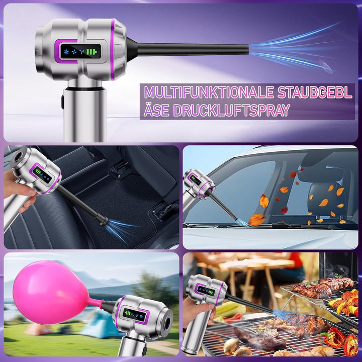 Handstaubsauger Akku, Autostaubsauger Kabellos 27000Pa Mini Staubsauger, Aufladbar Tragbar Leicht Au