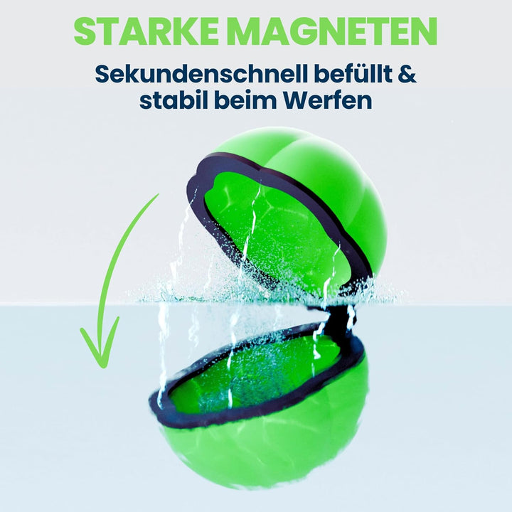 12x Wasserbomben wiederverwendbar in 2 starken Team-Farben [in 1 Sekunde befüllt] - Premium Silikon