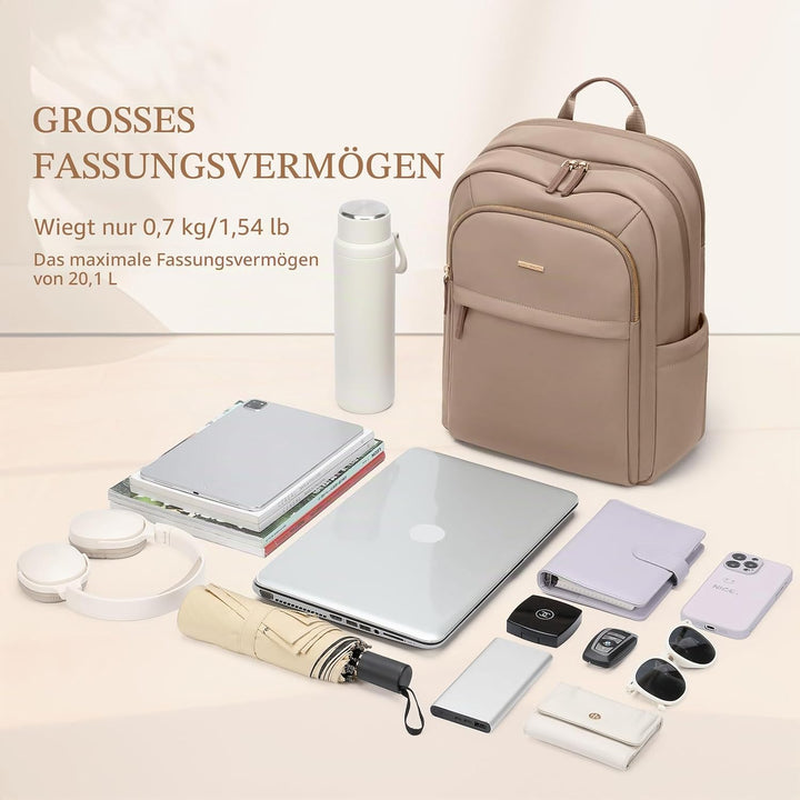 Rucksack Damen für Schule, Laptop Rucksack 16 Zoll, Gross Schultasche Arbeitstasche Lehrertasche Bac