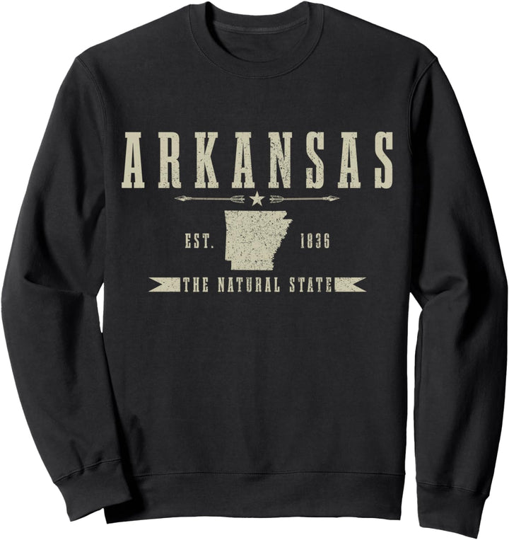 Arkansas Est. 1836 Vintage USA Amerika Souvenir Sweatshirt