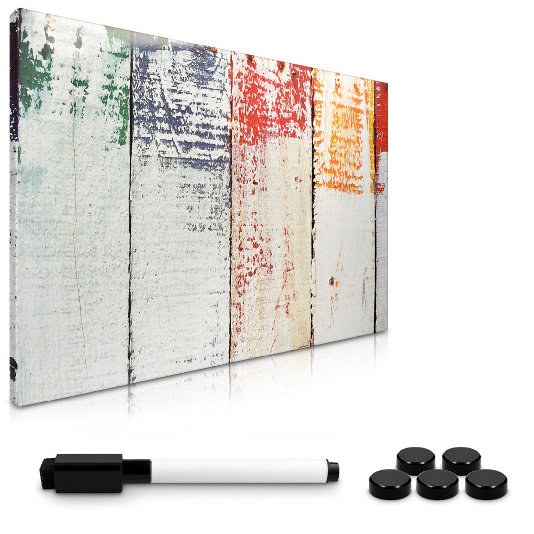 Navaris Magnettafel Magnetpinnwand Memoboard zum Beschriften - 60x40 cm Notiztafel div. Designs - Ta