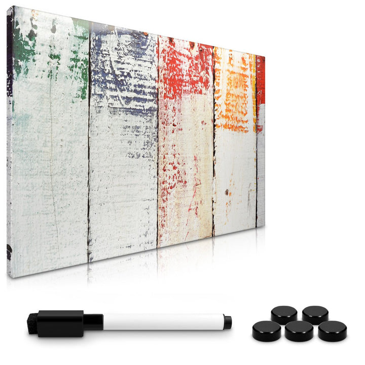 Navaris Magnettafel Magnetpinnwand Memoboard zum Beschriften - 60x40 cm Notiztafel div. Designs - Ta