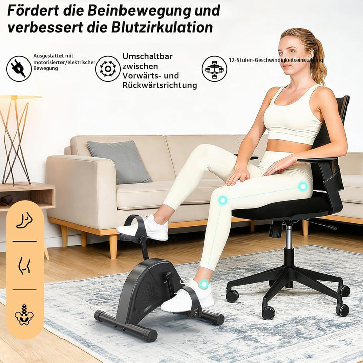 Pedaltrainer, Beintrainer für Zuhause, Leisem Motor, 6 Geschwindigkeitsstufen, Heimtrainer Senioren