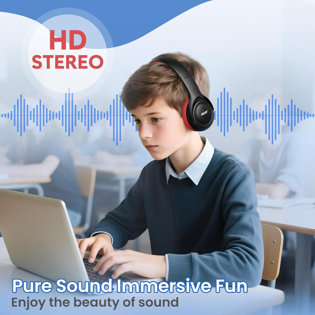 Kinderkopfhörer mit Kabel für Schule und Freizeit–Over Ear Kopfhörer mit 85/94 dB Lautstärkebegrenze
